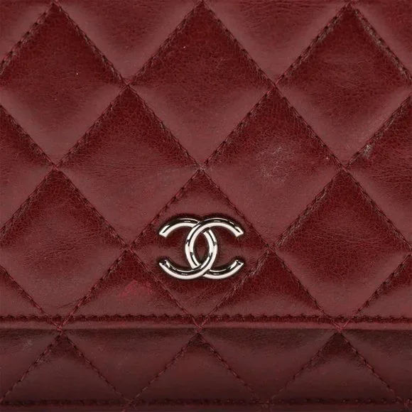 Chanel Burgundy Wallet on Chain in Quilted Lambskin - Picture 8 of 8